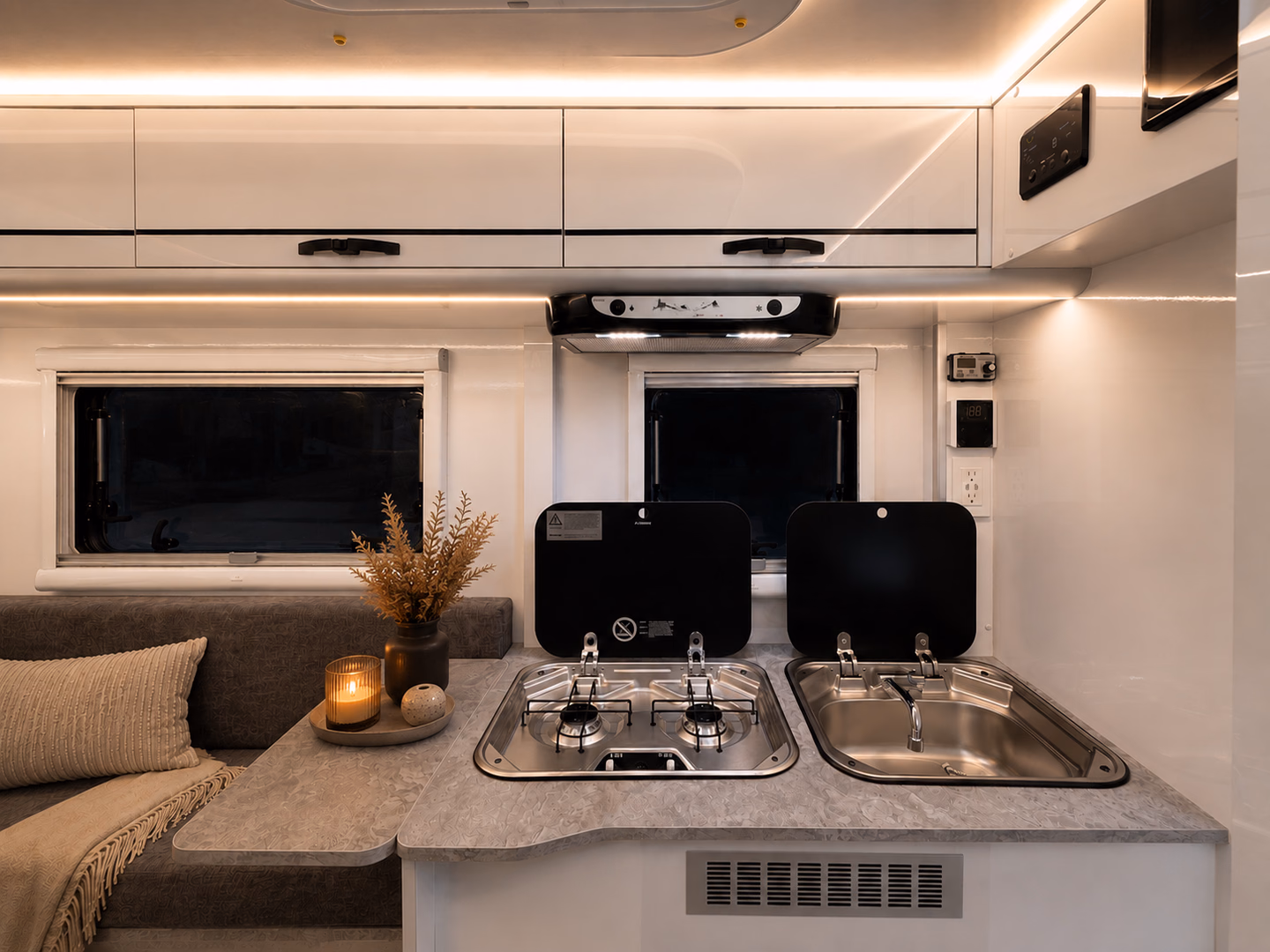 Complete, functional kitchen